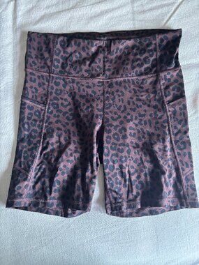 Gapfit size large leopard biker shorts